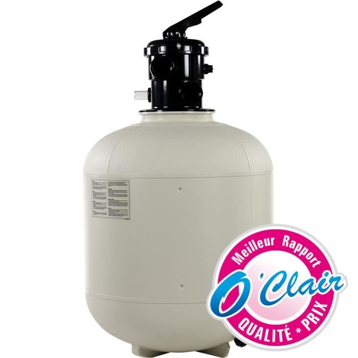 Filtre a sable piscine polyclair plus top ø t500 - 9 m³/h