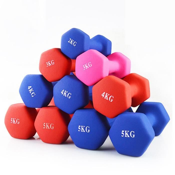 Haltères de fitness hexagonale haltère amincissant l'équipement de remise pour femmes-Couleur aléatoire