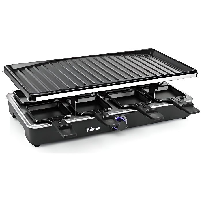 Tristar Grill à raclette pour 8 personnes 1400 W 46x23 cm Noir