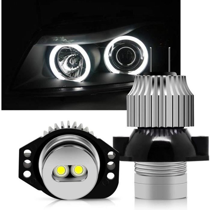 12W LED Angel Eyes Phare Auréoles CanBus Winpower Ampoules Feux De Position Lumière Anneaux 6000K Pour BMW 3 série E90 E91
