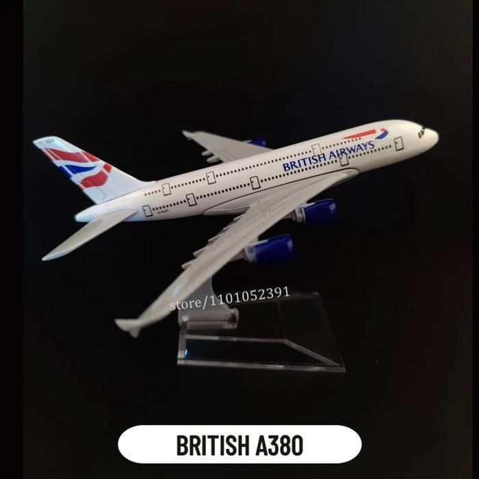 Lot De 2 Mini Avions Airbus A380 – 14 Cm, Métal, Fonction Rappel – Jouet Aéroport Ou Collection, Pour Enfants