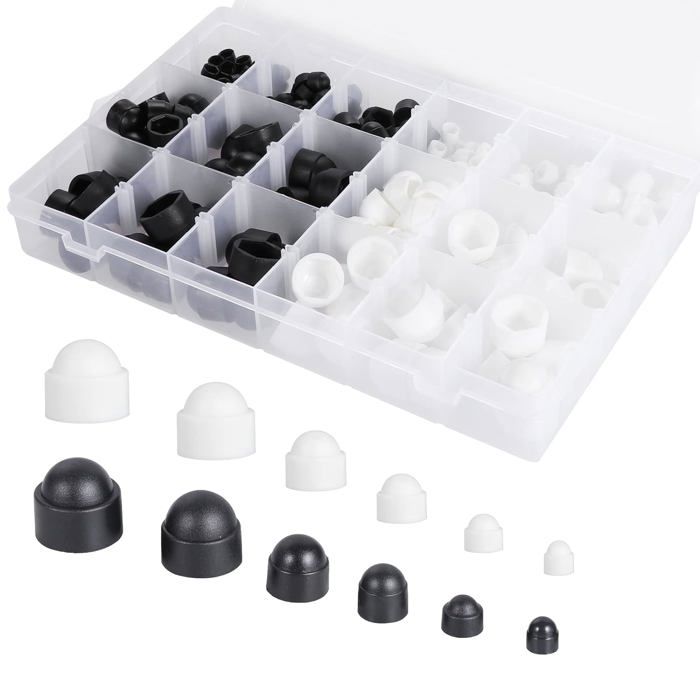 UKCOCO Lot de 50 cache-écrous pour aire de jeux : protections pour boulons d'aire de jeux – capuchons à vis en plastique M10 pour la sécurité des équipements de jeux pour enfants