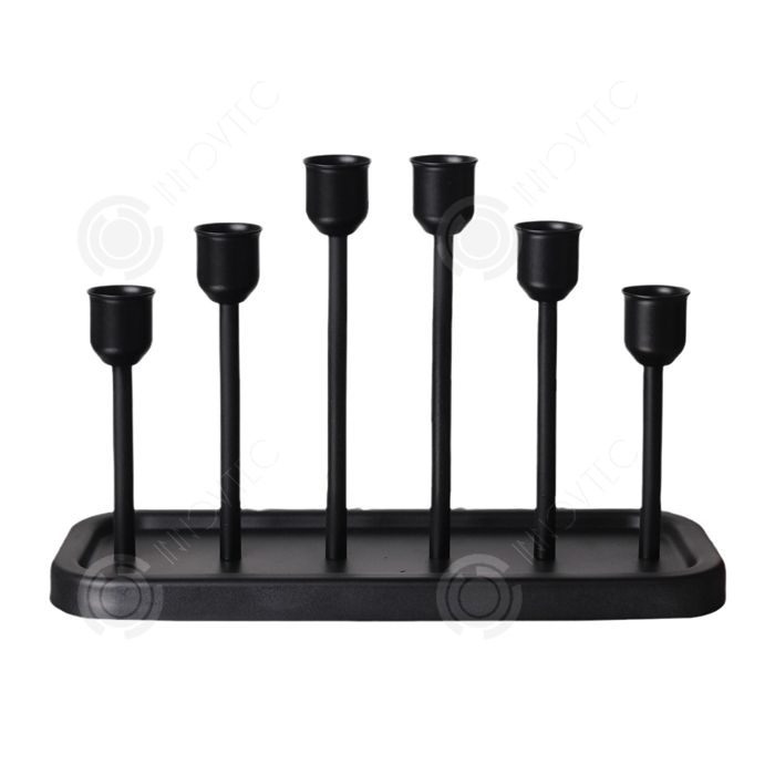 Bougeoir à Boule En Métal Noir Moderne Court Siège Conique Haut Mariage Romantiq