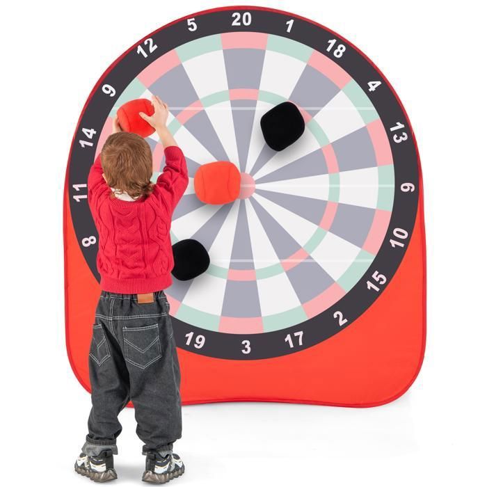 TOYANDONA Balle Fléchette Football Collante – Jeu De Cible 21 Cm – Feutre Et Caoutchouc – Intérieur/extérieur