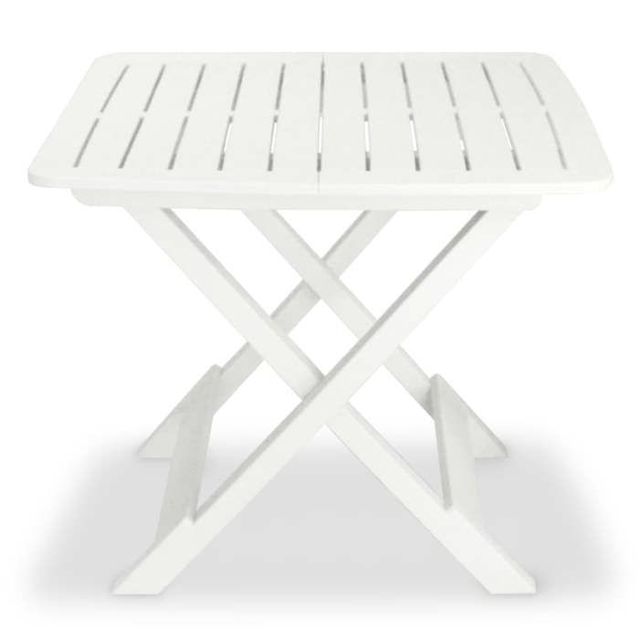 CLOUD Table et Chaise dextérieur pour Jardin - Ensemble de bistro pliable 3 pcs Plastique Blanc CHYNEW8443166