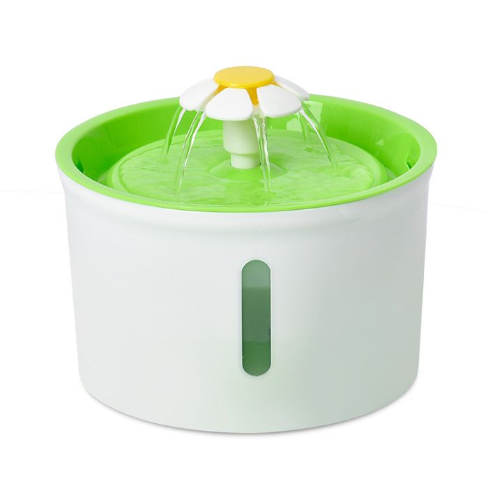 Comparer les prix de Fontaine à Eau pour Chat，Fontaine à Fleurs avec Fenêtre de Ebène dEau 3 Litres Pratique， Vert