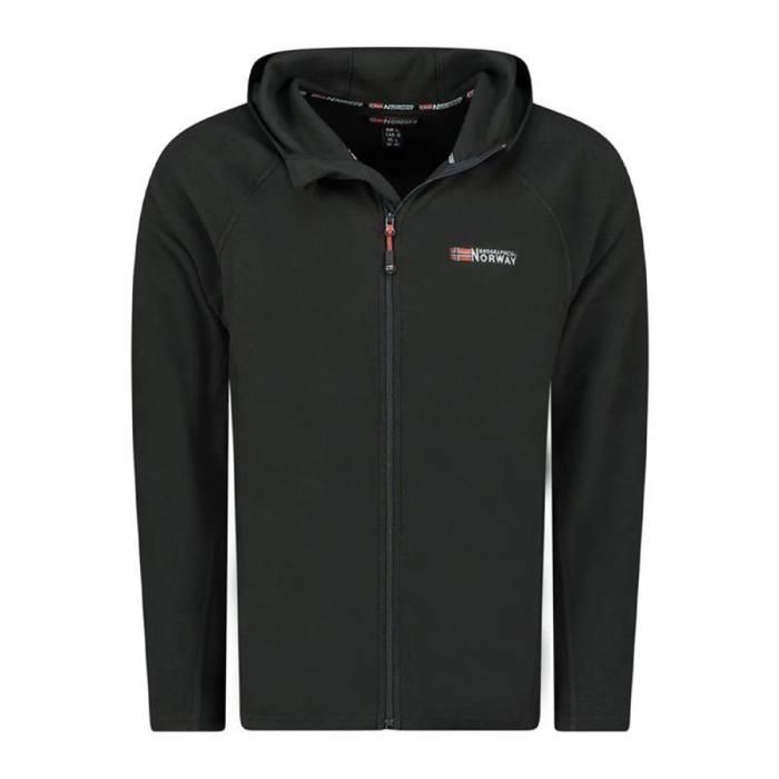 Veste Polaire Geographical Norway Upaline - Femme, Noir, Taille L, Manches Longues, Fermeture éclair