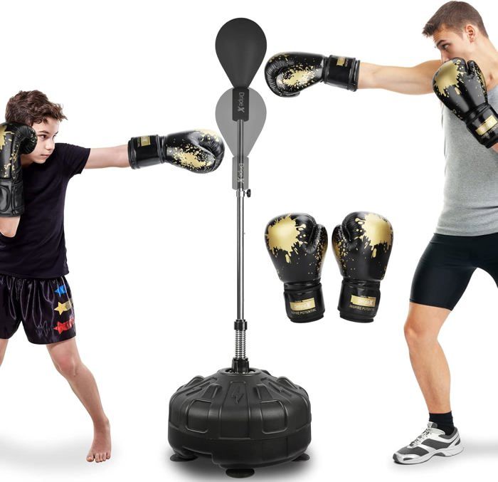 Zerodis Punching Ball de Vitesse -Sac de Frappe -Réglable Avec Gants de Zerodis Punching Ball de Vitesse -Sac de Frappe -Réglable Avec Gants de
