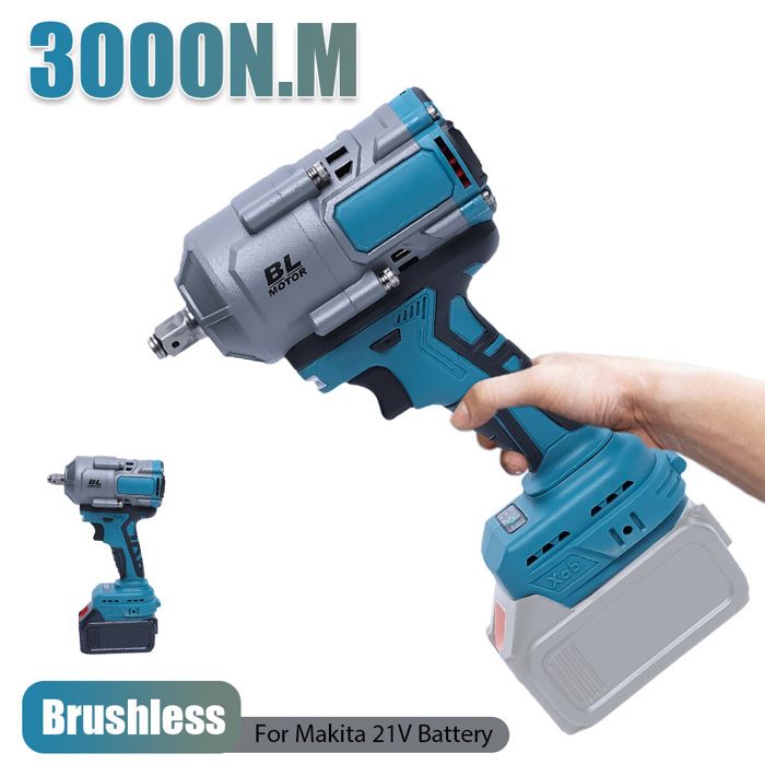 Seesii Clé à Chocs Sans Fil Brushless, 1/2 1000Nm (738ft-lbs) Boulonneuse A Choc Electrique Avec