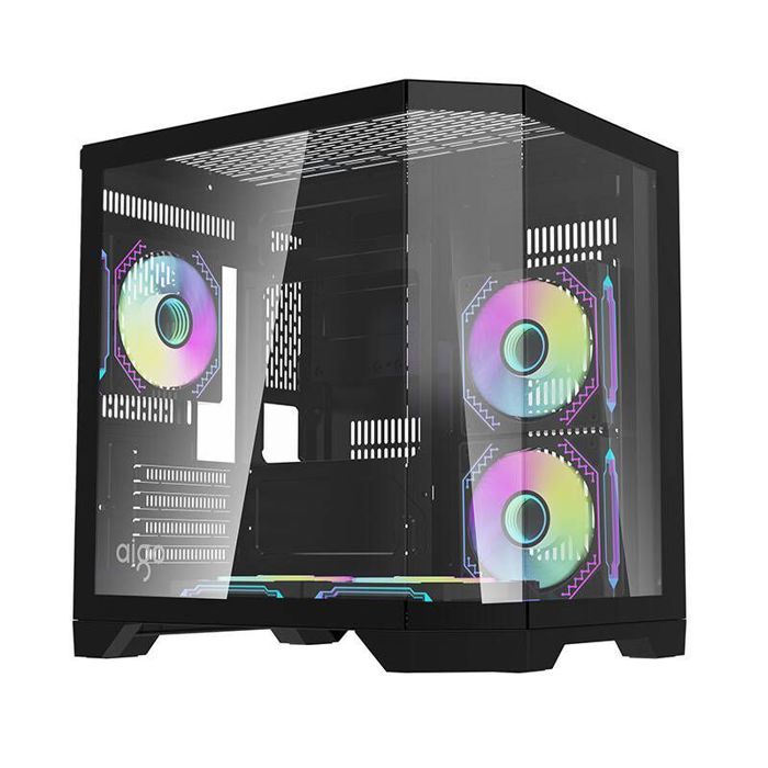 Boîtier dordinateur DARKFLASH FT350 Mini Tour 4 emplacements dextension 5 ventilateurs aRGB - vue 2