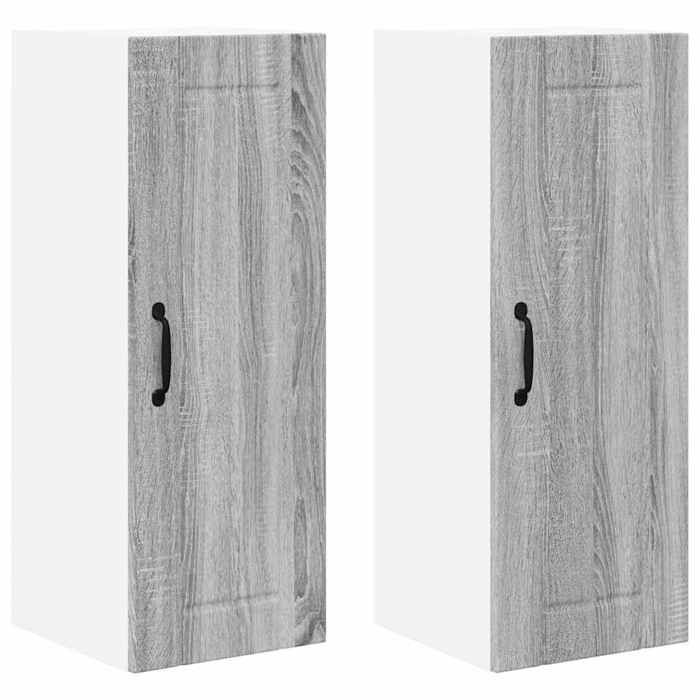 BEL-ACHAT* Meuble de stockage Moderne - design bas - Colonne de cuisine 2 pcs Gris Sonoma 30x31x80cm @Promo6128605