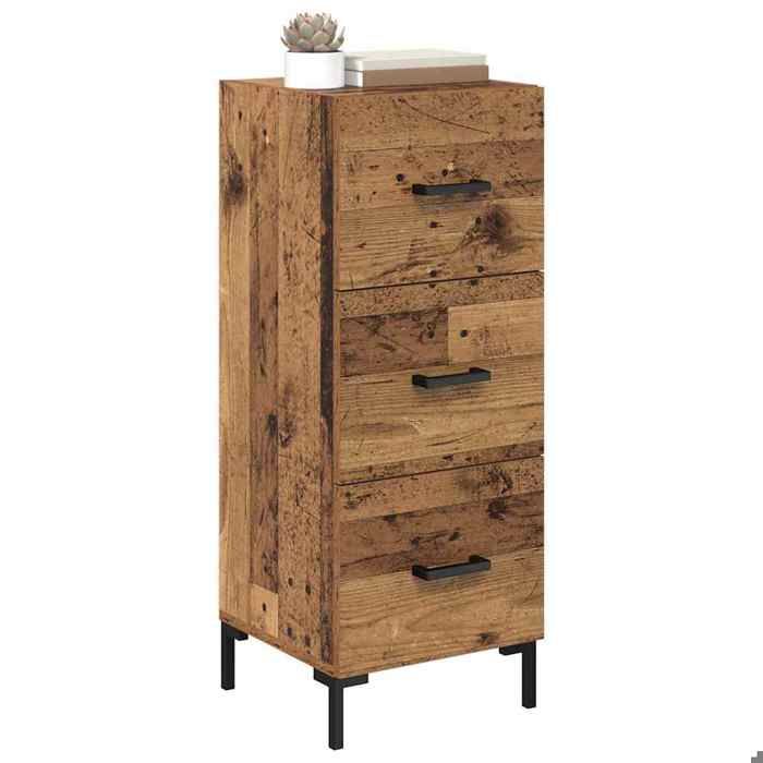 Buffet bahut/Commode MVS - multi-rangement - Meuble sur pied - Bois ancien 345x34x90cm Bois dingénierie &26_7784206