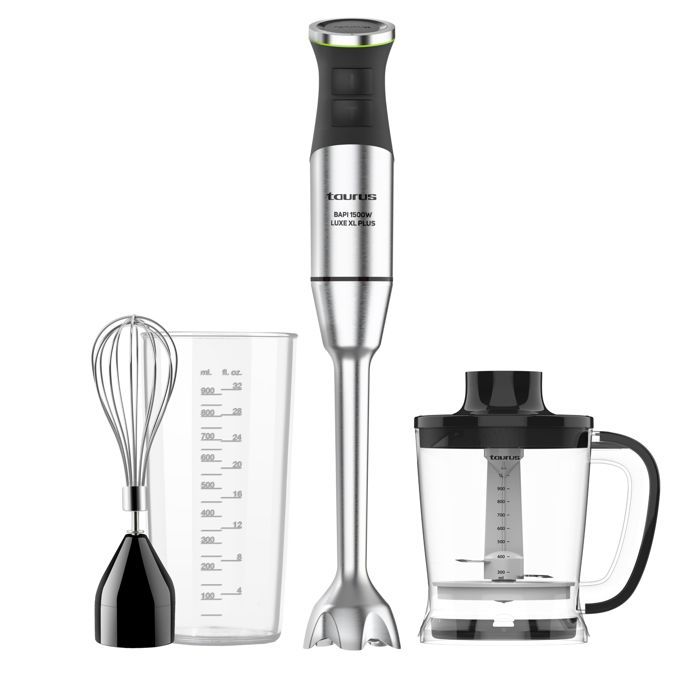 Taurus – Mixeur plongeant Turbo Lames inox Pique glace 3 accessoires