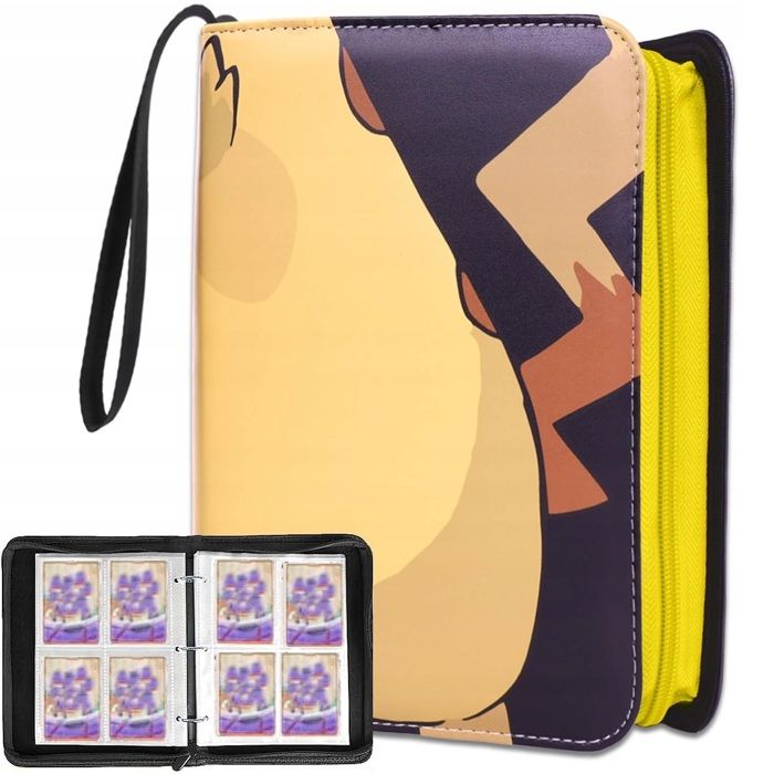 Classeur à Cartes Pokemon – 50 Pages, 400 Pochettes – Cuir PU Imperméable, Fermeture éclair – Compatible Standard