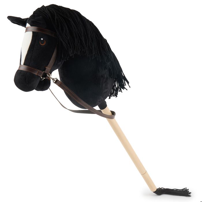Comparer les prix de Bieco Hobby Horse cheval bâton noir - taille M avec bride  bâton et queue amovibles pour saut d’obstacles dressage et jeu