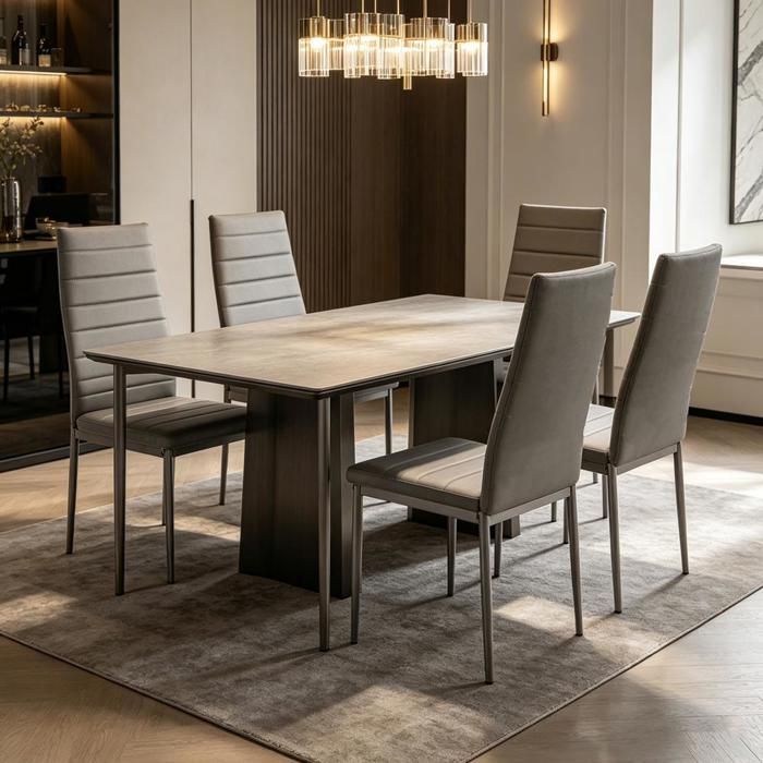 SUPFINE Lot de 6 Chaises Salle à Manger Moderne Chaise de Cuisine en Simili (PU) Jusqu’à 120 kg pour Salle à Manger Cuisine