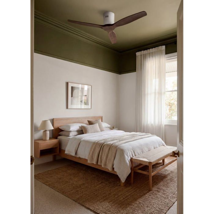 Ventilateur de plafond en bois - CREATE - Silencieux 40W - Éclairage LED 18W