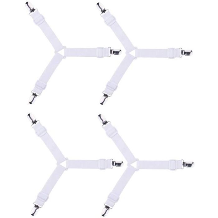 4pcs Réglable élastiques Drap de Lit Attaches Triangle Sangles de soutient pour lit Coussin pour canapé Matelas nappes Planche