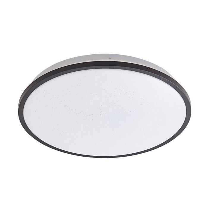 LED Plafonnier Glane (Moderne) en Noir Métal e. a. pour Salle de bain (1 lampe à) Eclairage Lampe Luminaire Plafond Eclerage
