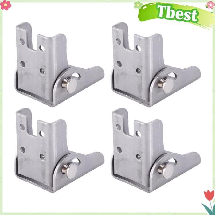 Pied pliant de lit - TBEST - Lot de 4 - Bouton de verrouillage - Pliable 90° - Acier robuste