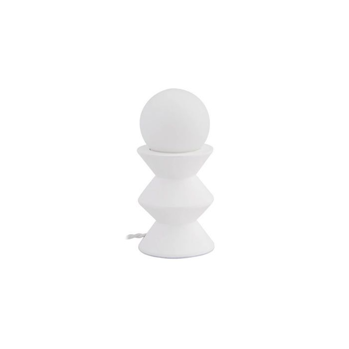 Lindby Lampe à poser Nielson (Moderne) en Blanc Plâtre / Terre Cuite e. a. pour Salon & Salle manger (1 lampe à E27)