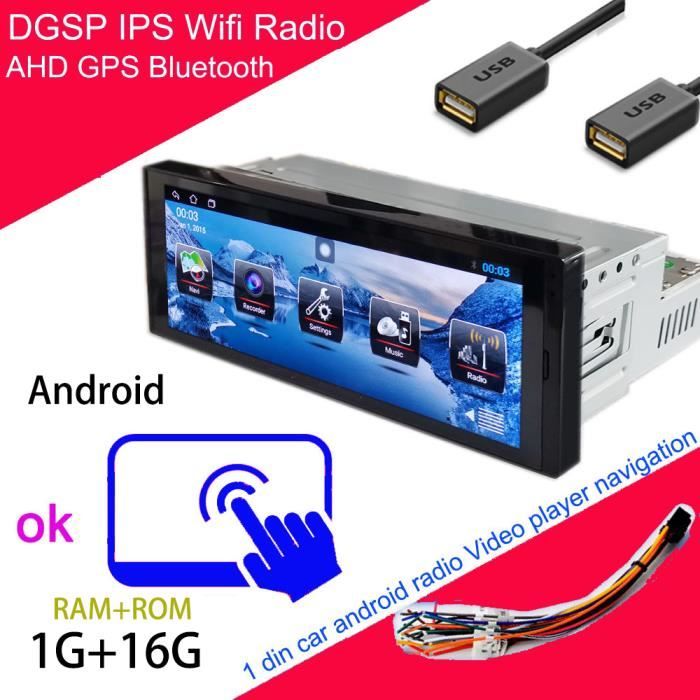 1 Din Autoradio Bluetooth Mp5 Player 5,1 pouces Autoradio Stéréo IPS écran  tactile avec sans fil Carpl