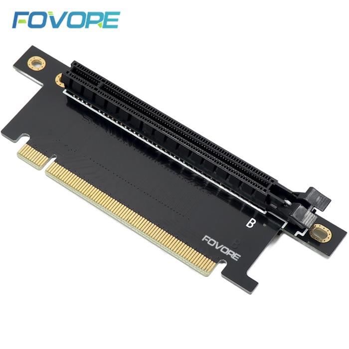 Câble Riser PCIE X1 Double 90 DegréS Angle Droit PCIe 3.0 X1 à X1