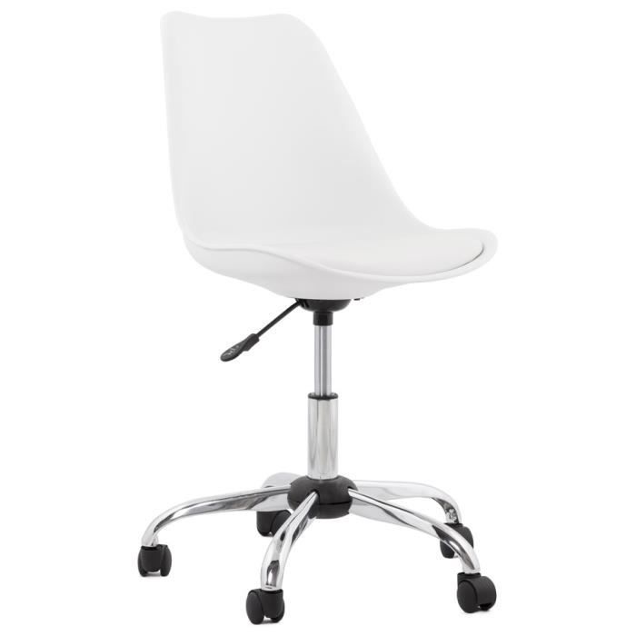 Chaise De Bureau Moderne Sedia Blanche Achat Vente Chaise De Bureau Blanc Soldes Sur Cdiscount Des Le 20 Janvier Cdiscount