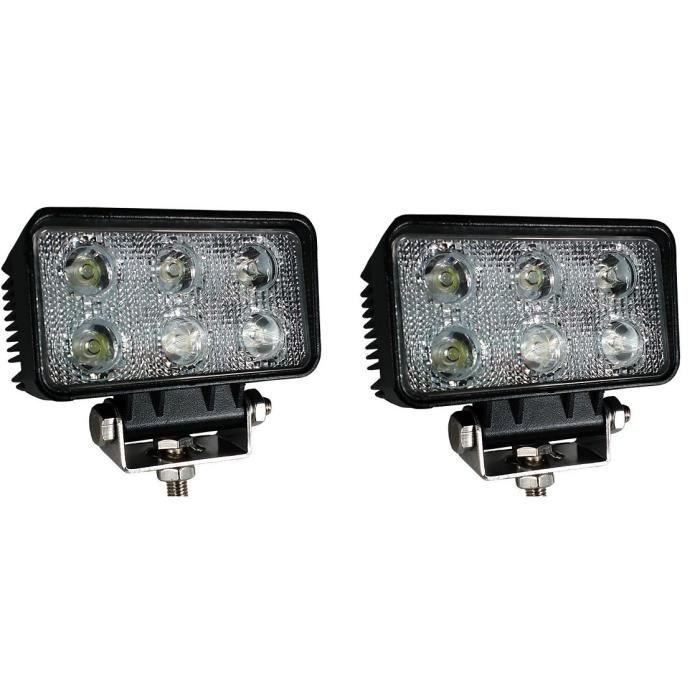 2 Feux De Travail LED 12V/24V 24W Pour Chariot élévateur - Lampe Puissante Et Résistante