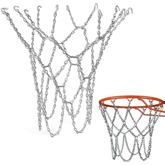 Filet De Basket En Métal - 12 Boucles, 33x55cm, 620g - Pour Terrain Intérieur/Extérieur, Fixation Sécurisée - 7
