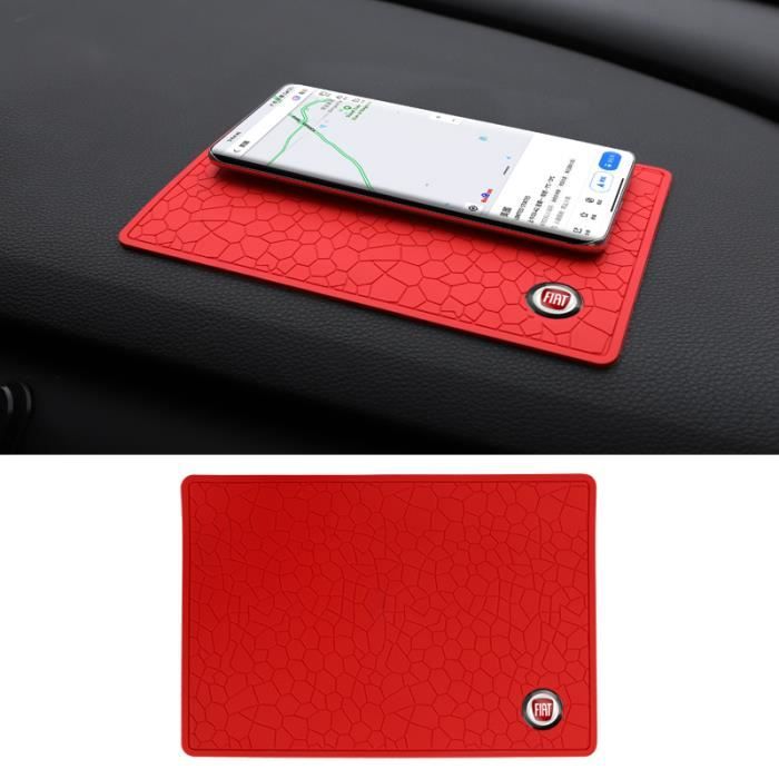 Rouge - Tapis de tableau de bord antidérapant en PVC pour voiture, Pour FIAT 500 Grande Punto Tipo Stilo UNO