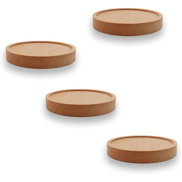 Étagère Murale Ronde Bois De Hêtre – Flottante – Décoration Exposition – 18 Cm