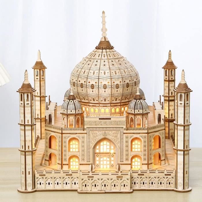 Puzzle 3D Maquette en Bois à Construire Maquette Bois 3D Adulte Puzzle 3D  en Bois Kit de Puzzle Taj Mahal Lumière LED Construction - Cdiscount Jeux -  Jouets