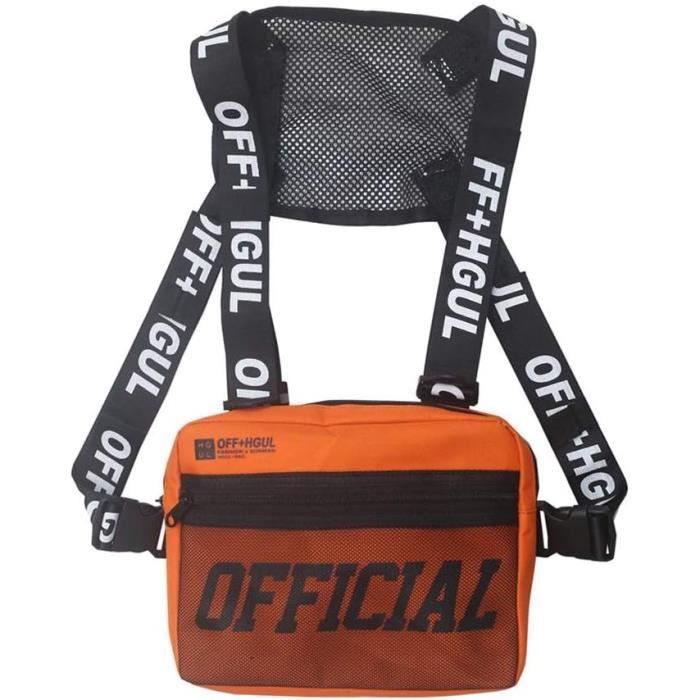 FANDARE Sac Poitrine Sacs De Sport Bandoulière Sacs à Dos Porté Travers Homme Sac D'Epaule Avec Chargement USB Et Port Nylon Sacoche Pour Cyclisme Moto En Plein Air Sling Bag Gris