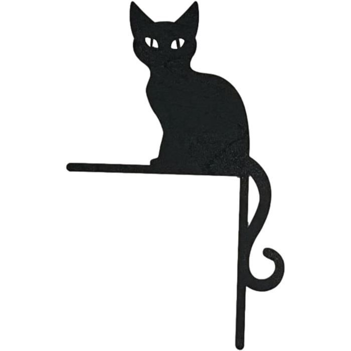 Décoration Suspendue Chat En Acrylique Noir - Ornement Fenêtre, Portes, Pour Halloween, Fête Ou Décoration Quotidienne