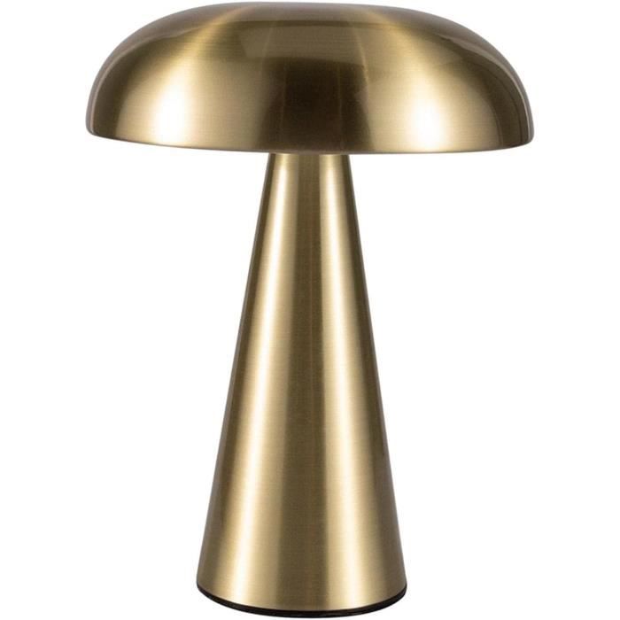 Creative Champignon Lampe de Table Rechargeable Tactile Gradation LED Veilleuse 3 Niveaux Luminosité Lampe de Bureau doré Creative Champignon Lampe de Table Rechargeable Tactile Gradation LED Veilleuse 3 Niveaux Luminosité Lampe de Bureau doré