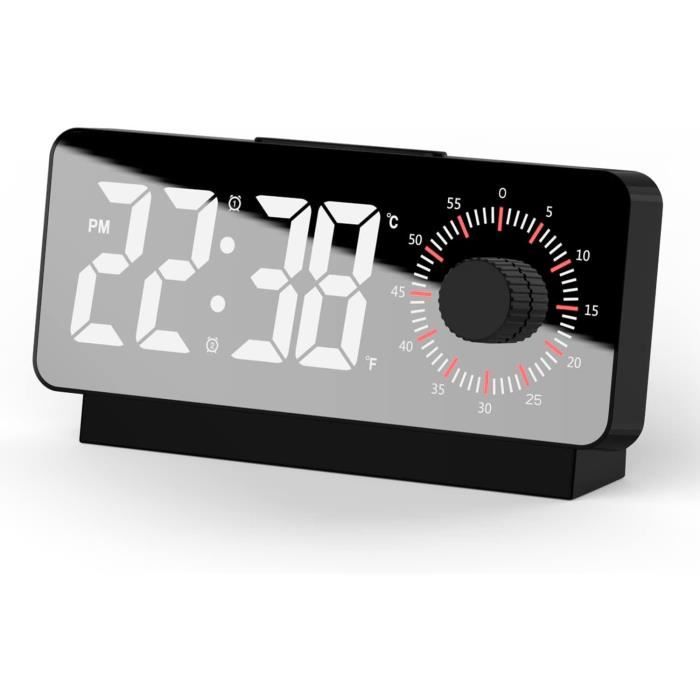 Philips DR402/12 Réveil Radio Numérique – Charge USB, 2 Alarmes, Minuterie Veille, Lumière Douce