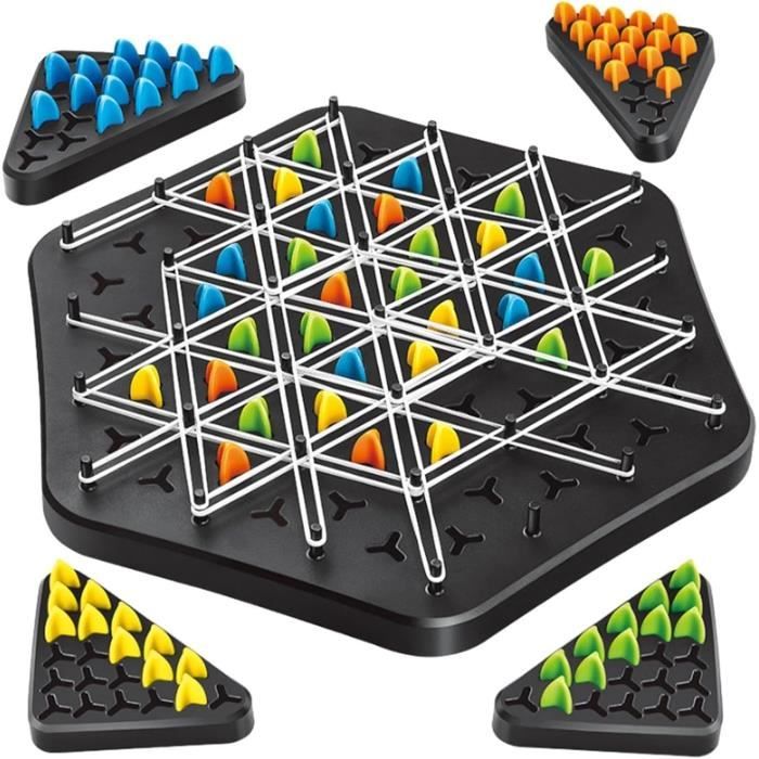Le Triangle Chess Un jeu de stratégie qui réunira tous les membres de la famille pour un défi palpitant!! Description des étapes du jeu 1. Chaque joueur sélectionne une pièce colorée et Le Triangle Chess Un jeu de stratégie qui réunira tous les membres de la famille pour un défi palpitant!! Description des étapes du jeu 1. Chaque joueur sélectionne une pièce colorée et
