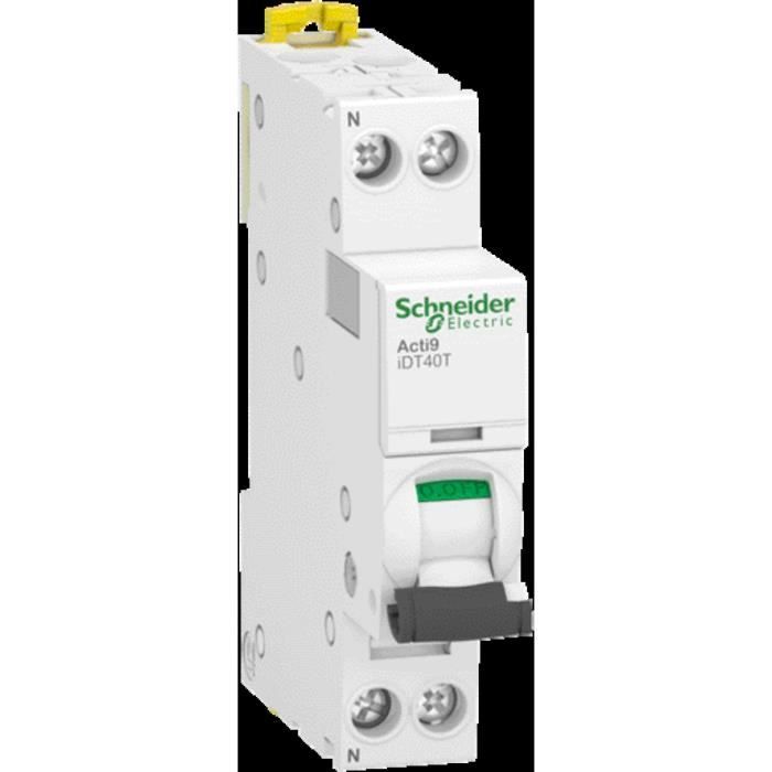 Disjoncteur - Acti9 - iDT40T - 1P+N - 25A - Courbe B - 6kA
