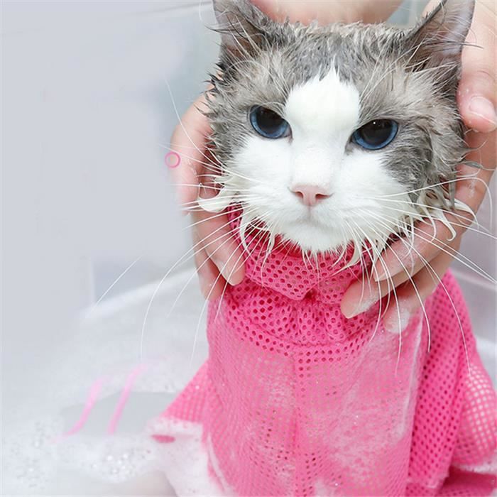 Sac De Bain Chat Pas De Rayures Pas De Piqures Trousse De Toilette Beaute Chat Rose Cdiscount