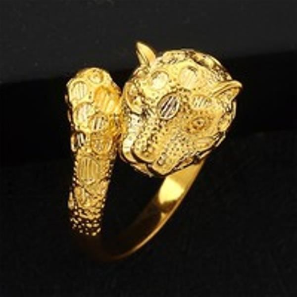 Bague Homme Vogue Anneau Massif 24k Or Jaune Rempli En Forme De