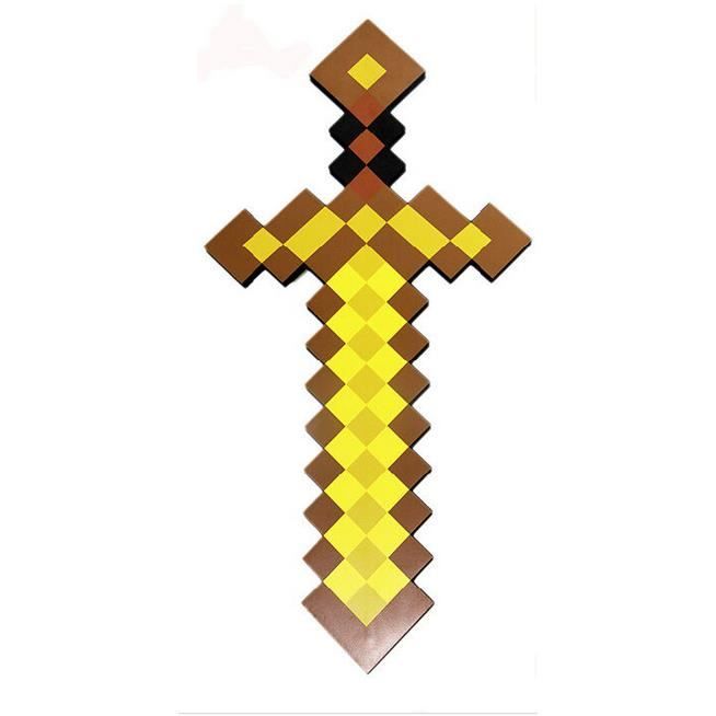 Minecraft Eva Diamant Epee Jouet Props Modele Diamond Sword 60cm Dore Cdiscount Jeux Jouets