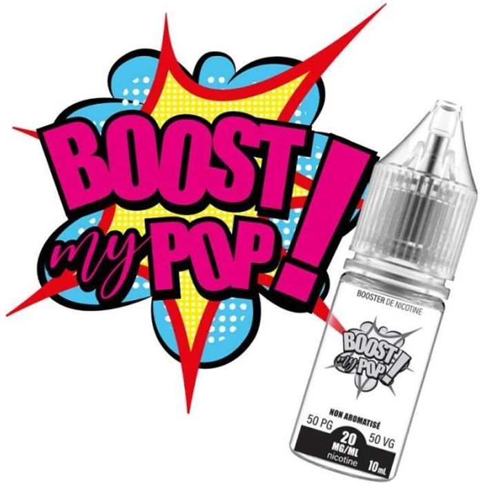 Liquide Pour Cigarette Electronique - Boost My Pop - Booster de Nicotine  Boost my Pop - Pack de 20 flacons - dosage nicotine:20mg