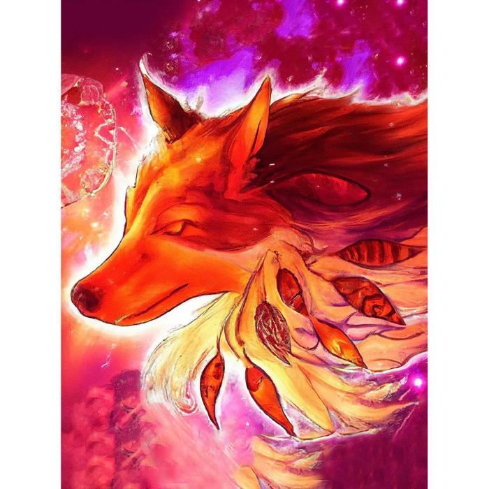 Kit Peinture Diamant 5D Adulte – Motif Loup 30x40cm, Strass Scintillants, Toile HD, Activité Relaxante DIY