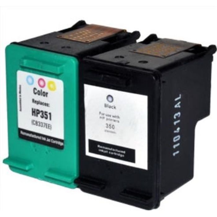 ✓ Pack compatible avec HP 350XL 351XL noir et couleur couleur pack en stock  - 123CONSOMMABLES