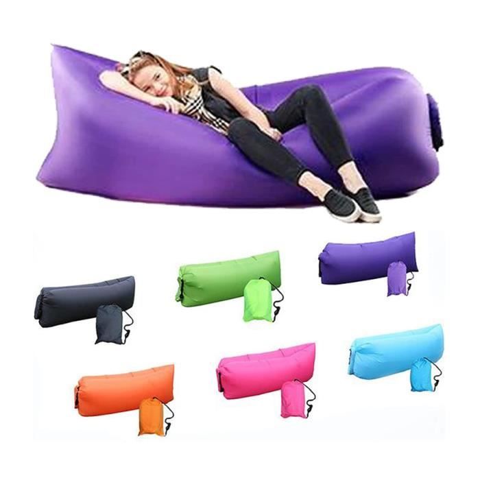 Gonflable Canapé Chaise Longue - Imperméable - Anti-fuites dair avec Paquet Portable Air Sofa Air Bag Piscine et Parties de Plage