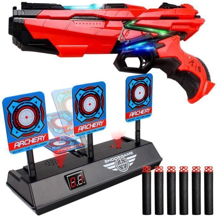 Kit Jouet Pistolet Nerf N Strike Mega Elite Avec Cible De Notation Electronique Et 6 Balle Achat Vente Pistolet Bille Mousse Cdiscount