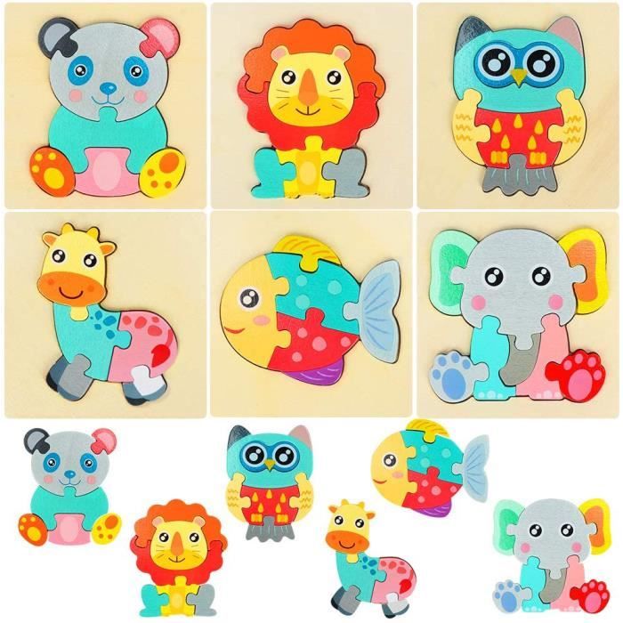 Funsland Puzzle en Bois 1 an, Montessori Jouet Bebe, Animal Jeuets Funsland Puzzle en Bois 1 an, Montessori Jouet Bebe, Animal Jeuets