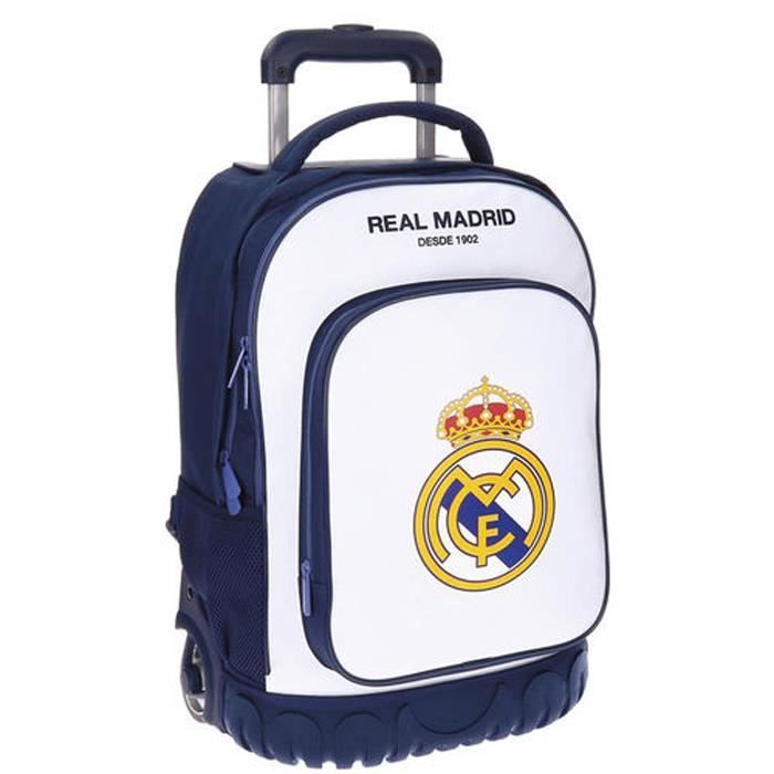 REAL MADRID Cartable trolley XXL BLANC 50cm Real Madrid Club Multicolore Cdiscount