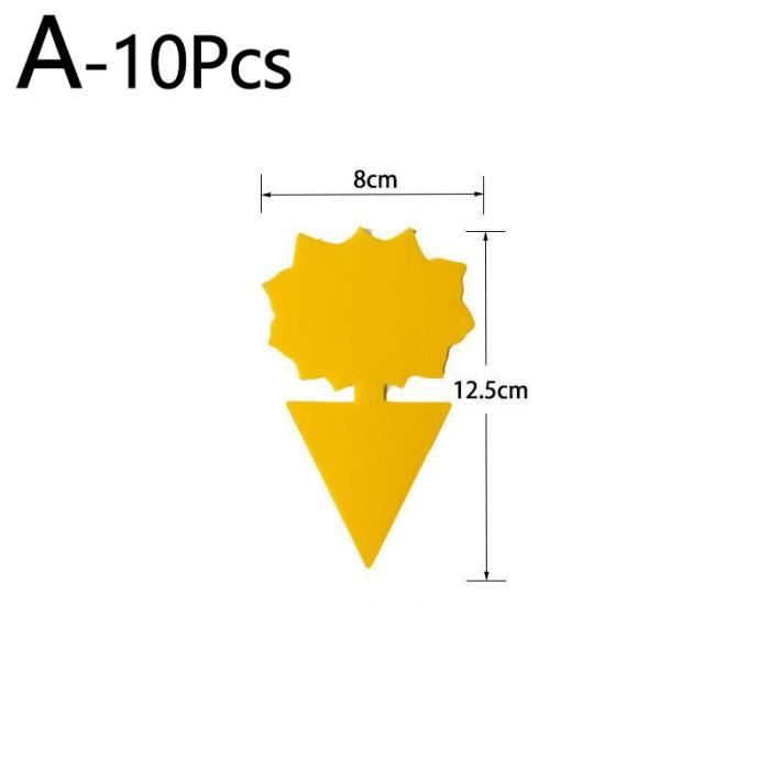 Greentrap Pièges Adhésifs Jaunes Pour Insectes - Lot De 10 Avec Protection Et Attaches - Efficaces Jardin, Serre Et Intérieur